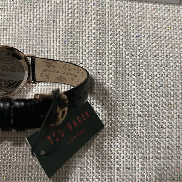Ted Baker Phylipa Iconic Bow Black Rose Gold Leather Strap Watch - Picture 9 of 16